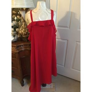 Night Essence Red Lined Summer Dress NWT Size 1X